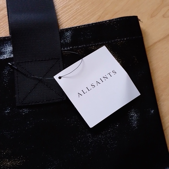 Allsaints All Saints Large Black Silky Tote bag - Picture 4 of 9